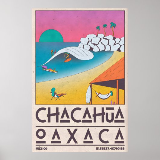 Travel Wall Art Chacahua Surf Scene - Oaxaca ポスター (正面)