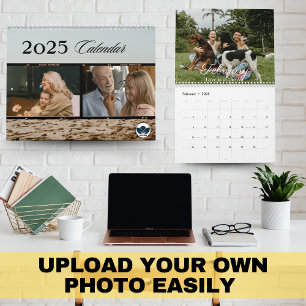Travel Wall Calendar in Black and Beige Filmstrip カレンダー
