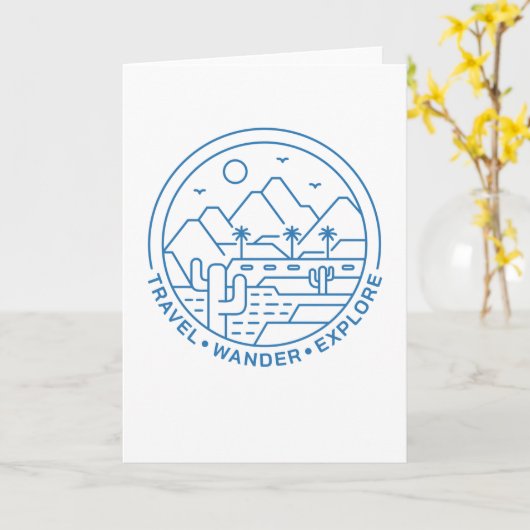 Travel Wander Explore カード (黄色い花)