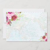 Travel Worldmap Baby Shower Adventure開始RSVP 招待状 (裏面)