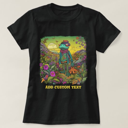 Traveler Frog wildwer forest Toad、Frog Lovers Tシャツ (デザイン正面)