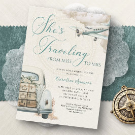 Traveling Adventure Bridal Shower Invitation 招待状