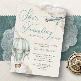 Traveling Adventure Bridal Shower Invitation 招待状