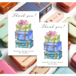 Traveling from Miss to Mrs Bridal Shower サンキューカード