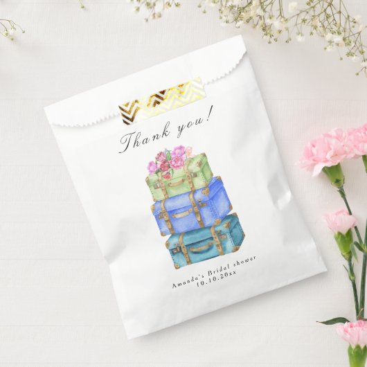 Traveling from Miss to Mrs Bridal Shower フェイバーバッグ (封をした状態)