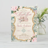 Traveling from MISS TO MRS. Bridal Shower  招待状 (スタンド正面)