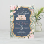 Traveling from MISS TO MRS. Bridal Shower  招待状 (スタンド正面)