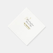 Traveling from Miss to Mrs bridal shower add name スタンダードカクテルナプキン (角)