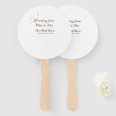 Traveling from Miss to Mrs bridal shower add name ハンドファン (正面&裏面)