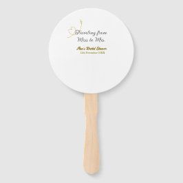 Traveling from Miss to Mrs bridal shower add name ハンドファン