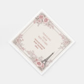 Traveling from Miss to Mrs Bridal Shower Paris スタンダードランチョンナプキン (角)