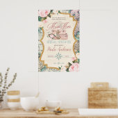 Traveling from MISS TO MRS. Bridal Shower Welcome ポスター (キッチン)