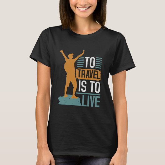 Traveling is living tシャツ (正面)