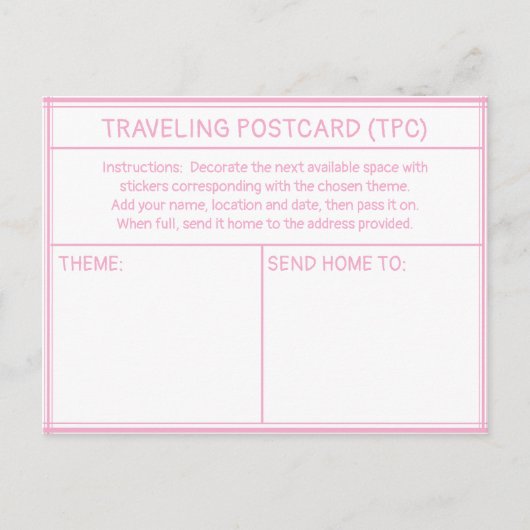 TRAVELING POSTCARD (TPC) ポストカード (正面)