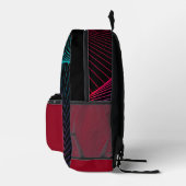 "Traveling through the Grid" Retro Backpack プリントバックパック (右)