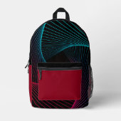 "Traveling through the Grid" Retro Backpack プリントバックパック (正面)