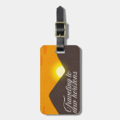 Traveling to new horizons luggage tag ラゲッジタグ (正面縦)