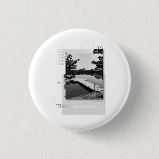 travelog_1 缶バッジ (正面)