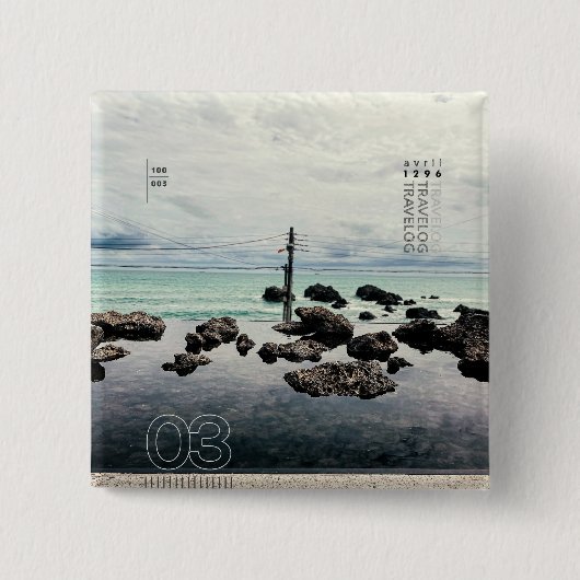 travelog_3 缶バッジ (正面)