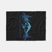 Traverse City Michigan Ski Resort Skiing Skier  フリースブランケット (正面(横))