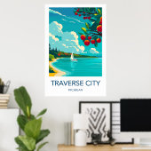 Traverse City Travel Poster ポスター (ホームオフィス)
