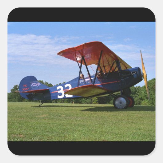 Travil Air, 3000, 1928, Blakesburg_クラシックAviatio スクエアシール (正面)