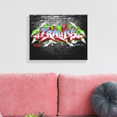 Travisという名前の落書き キャンバスプリント (インサイチュ (リビング))