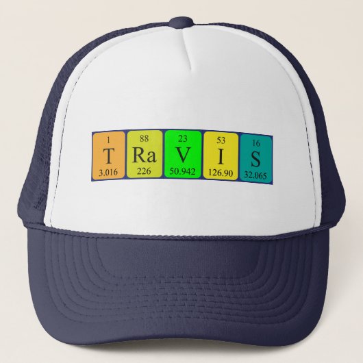 Travis定期テーブル名hat キャップ (正面)