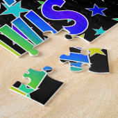 「TRAVIS」名、おもしろい「ハッピーバースデー」 ジグソーパズル (側面)