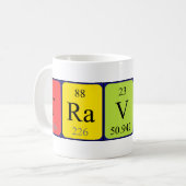 Travon定期的なテーブル名mug コーヒーマグカップ (正面左)