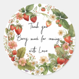 trawberry Thank you Berry Much ラウンドシール