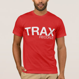 TRAXは署名の赤のティーを記録します Tシャツ