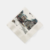 TRCネオンストリートカーアットストークルペーパーナプキン 縁ありカクテルナプキン (角)