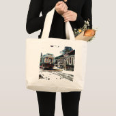 TRCネオンストリートカーアットノースナチュラルトートバッグ ラージトートバッグ (正面(商品))