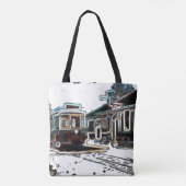 TRCネオンストリートカーアットホビーミディアムショルダートート トートバッグ (裏面)