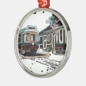 TRCネオンストリートカーアットstnラウンドプレミアムオーナメント メタルオーナメント (左)