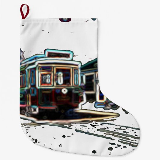 TRCネオン市電at stnラージクリスマスストッキング ラージクリスマスストッキング (正面)