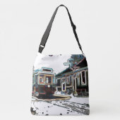 TRCネオン市電at stnラージクロス体トート クロスボディバッグ (裏面)