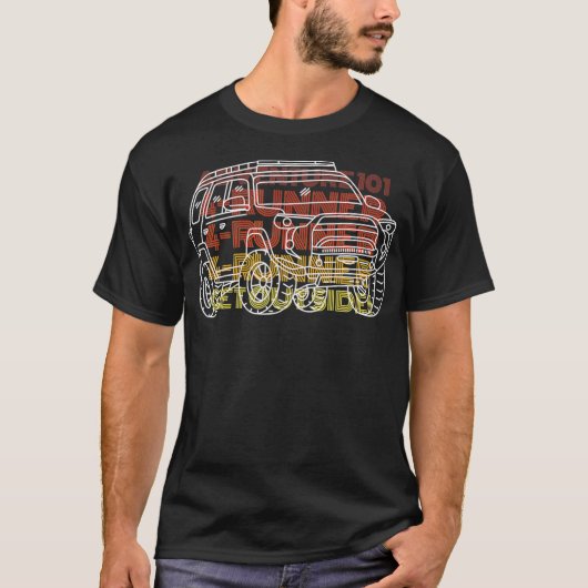 TRDパフォーマンスOFF ROADレトロヴィンテージ4ランナー Tシャツ (正面)