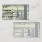 Treの十分の緑草原のかわいい白人のアルパカの男の子 名刺 (正面/裏面)