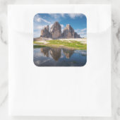 Tre Cime di Lavaredo/Drei Zinnen Dolomite mountain スクエアシール (バッグ)