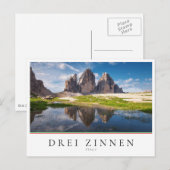 Tre Cime di Lavaredo/Drei Zinnen Dolomite mountain ポストカード (正面/裏面)