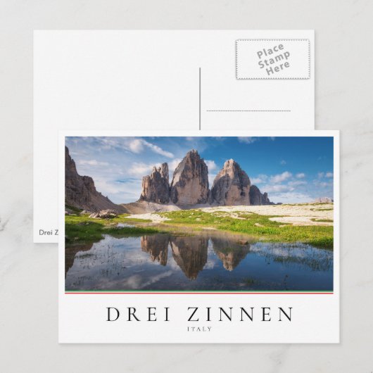 Tre Cime di Lavaredo/Drei Zinnen Dolomite mountain ポストカード (正面/裏面)