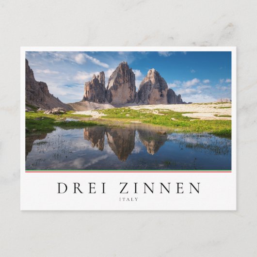 Tre Cime di Lavaredo/Drei Zinnen Dolomite mountain ポストカード (正面)