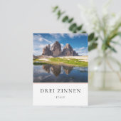 Tre Cime di Lavaredo/Drei Zinnen Dolomite mountain ポストカード (スタンド正面)