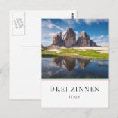 Tre Cime di Lavaredo/Drei Zinnen Dolomite mountain ポストカード (正面/裏面)