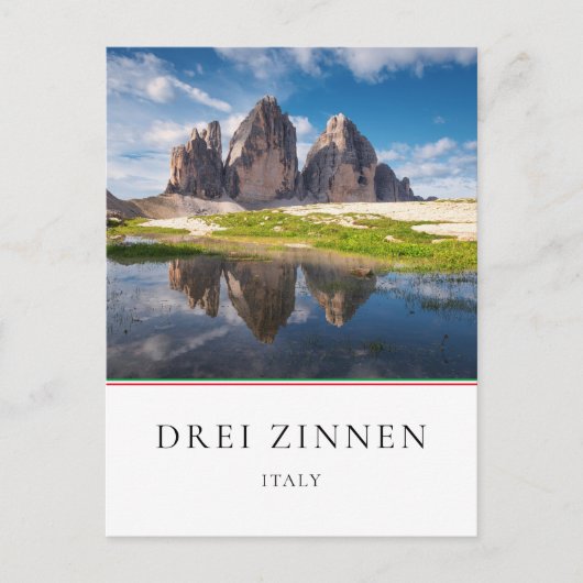 Tre Cime di Lavaredo/Drei Zinnen Dolomite mountain ポストカード (正面)