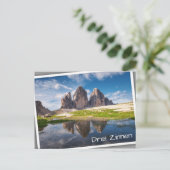 Tre Cime di Lavaredo/Drei Zinnen Dolomite mountain ポストカード (スタンド正面)
