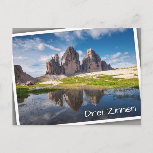 Tre Cime di Lavaredo/Drei Zinnen Dolomite mountain ポストカード (正面)