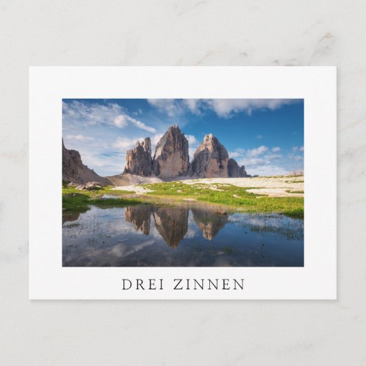 Tre Cime di Lavaredo/Drei Zinnen Dolomite mountain ポストカード (正面)